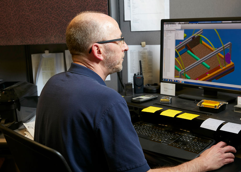Worker Using CAD System